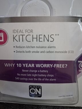 Kitchen Smoke & Carbon Monoxide Alarm - White